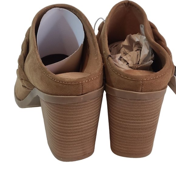 Universal Thread Womens Avis 3" Block Heel Slip On Mules Cognac Size 7 - Picture 3 of 3